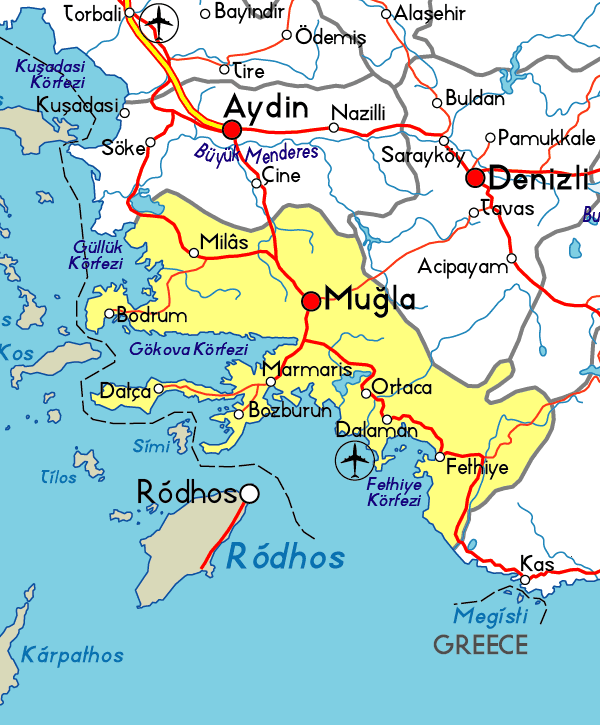 mugla map