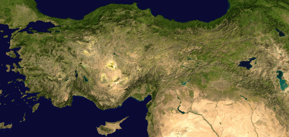 satellite image of turkey