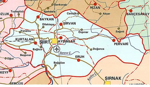 siirt province map