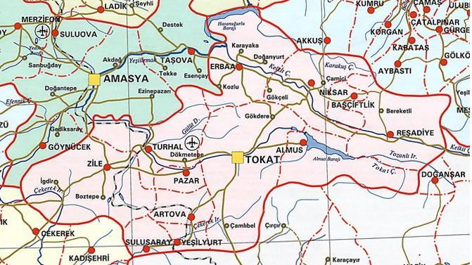 tokat city map
