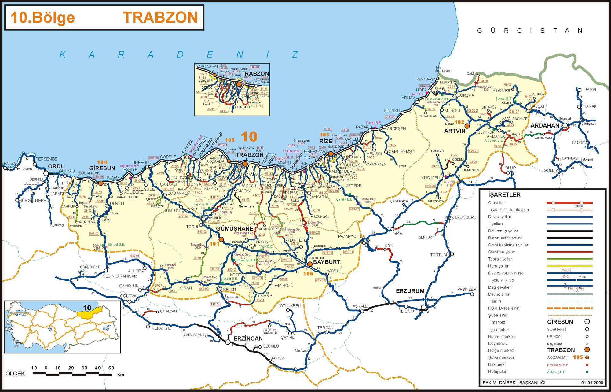 trabzon tourist map