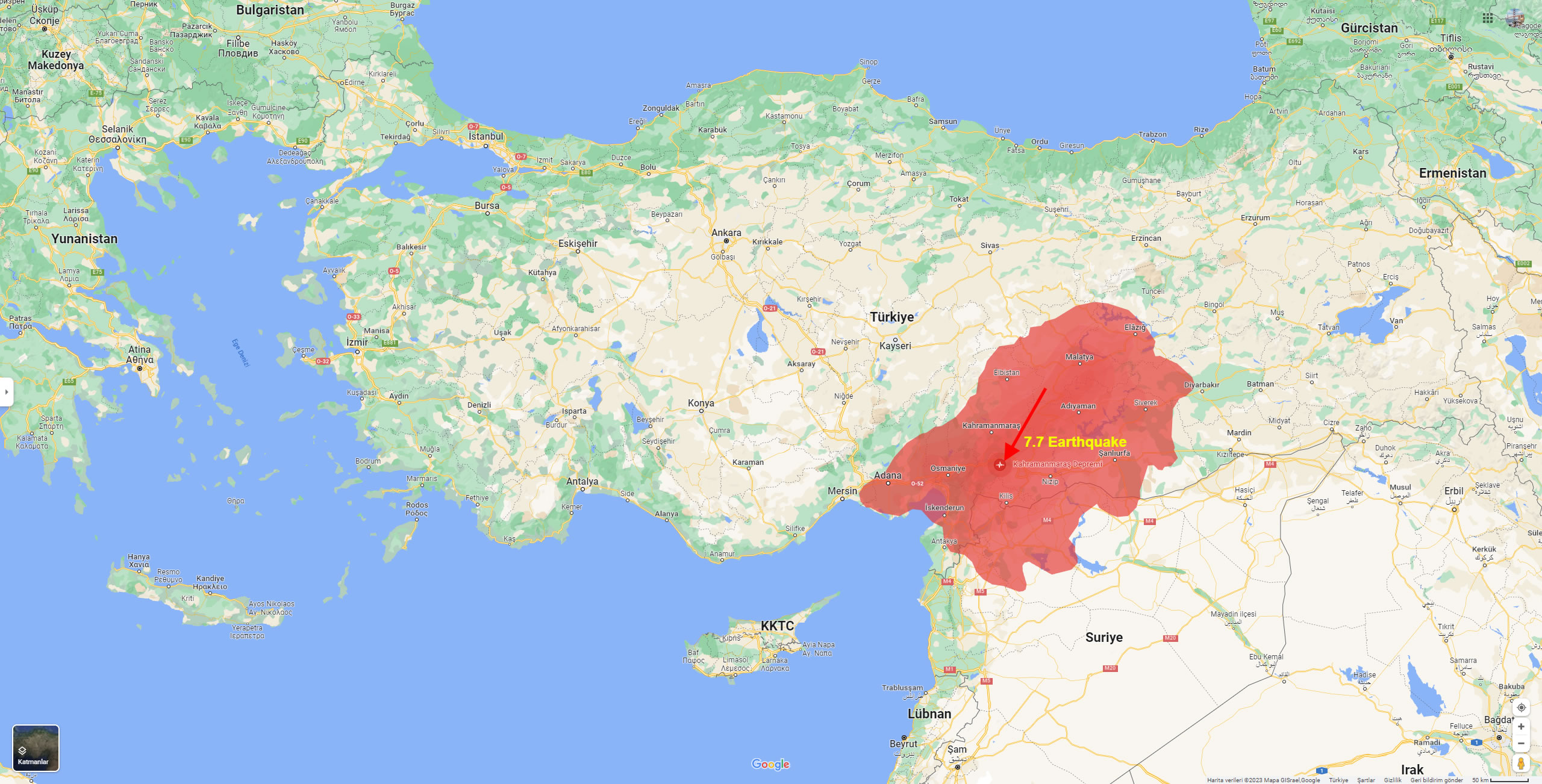 Turkey Earthquake 2023 Effected Areas