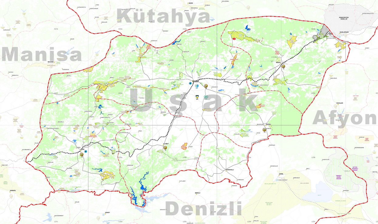 Usak Forest Map