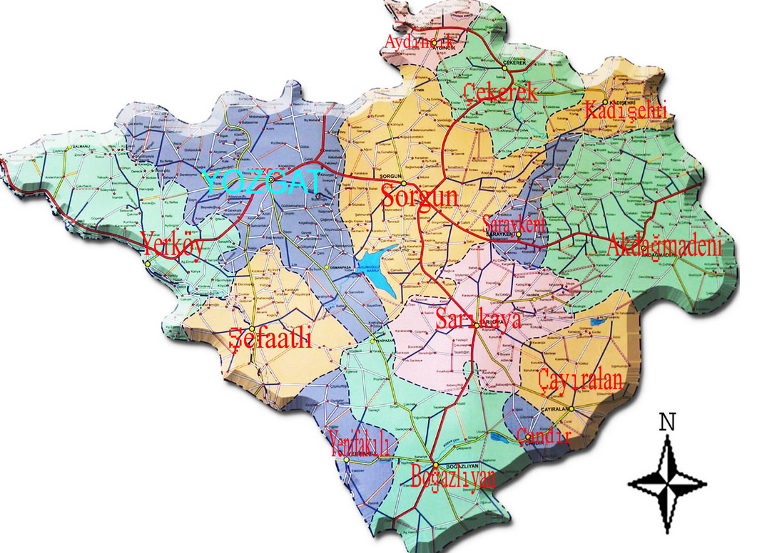 yozgat province map
