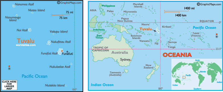 MAP OF TUVALU