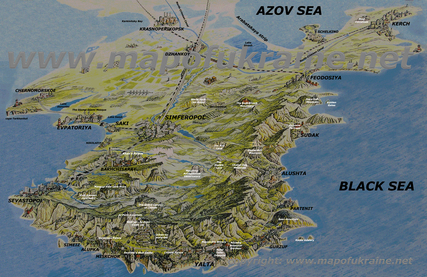 3d Map of Crimea