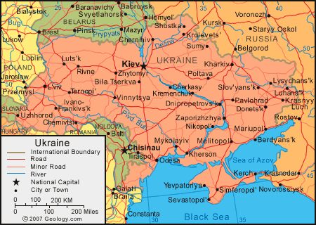 map of Ukraine