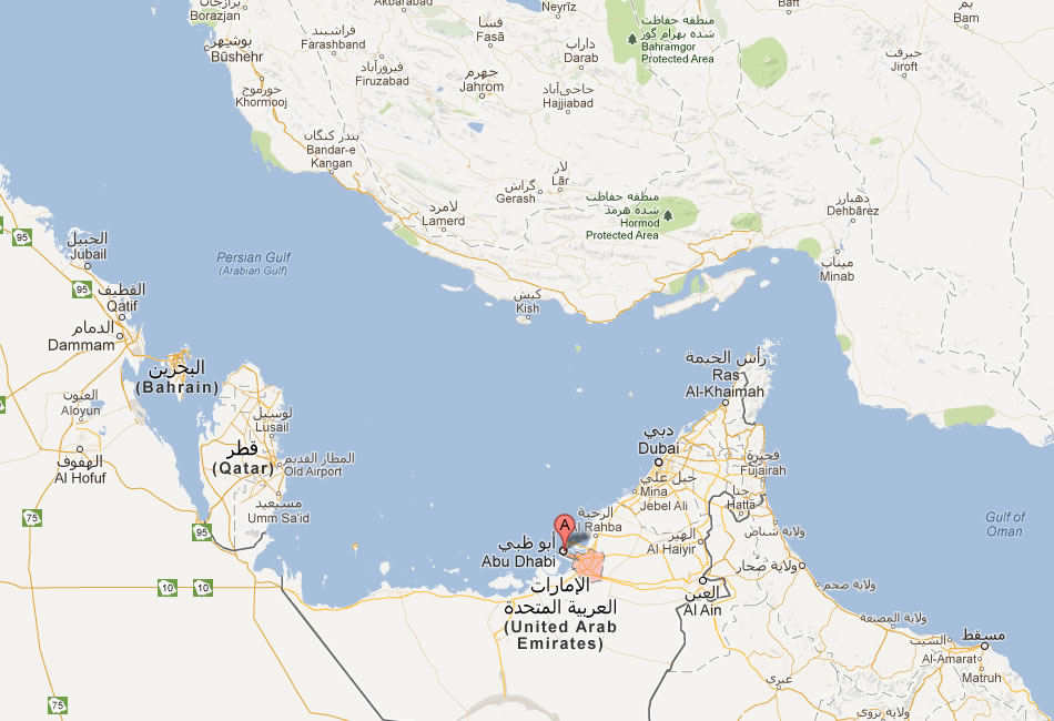 map of Abu Dhabi  united arab emirates