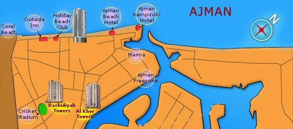 Ajman map