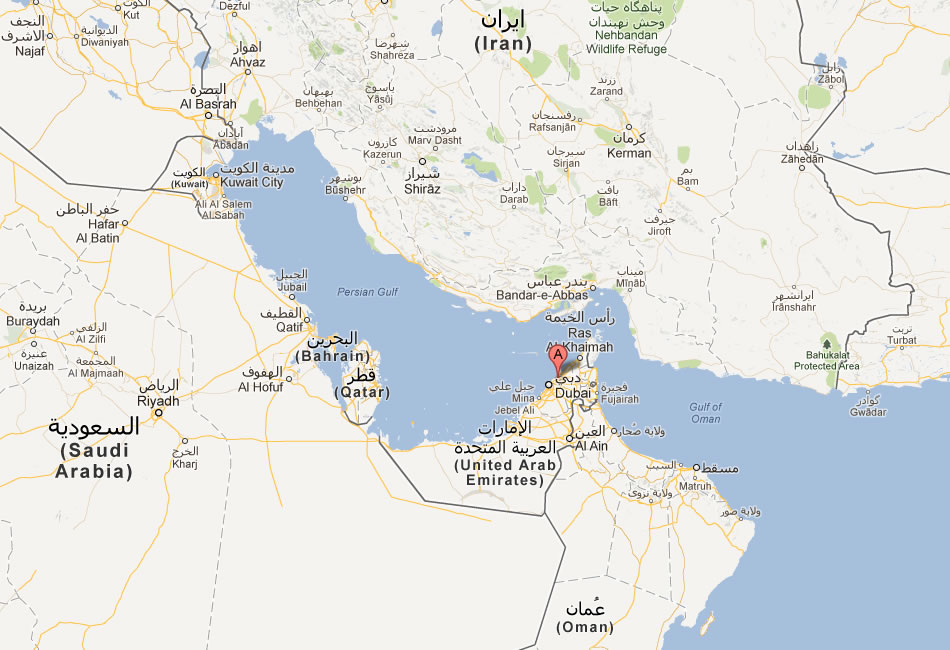 map of Ajman united arab emirates