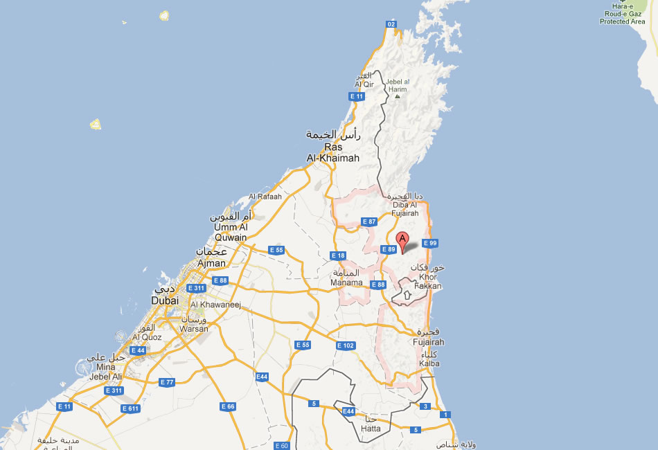map of Fujayrah