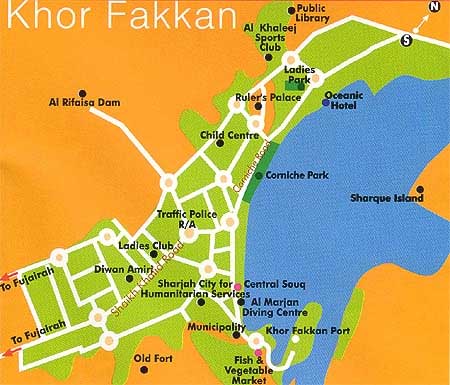Khor Fakkan map