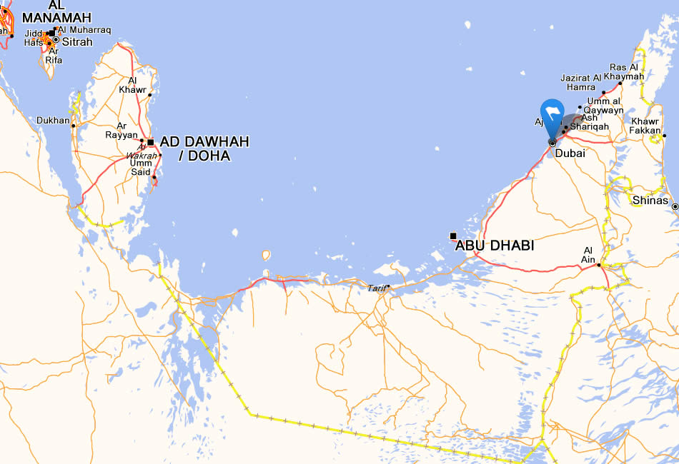 Khawr Fakkan map uae