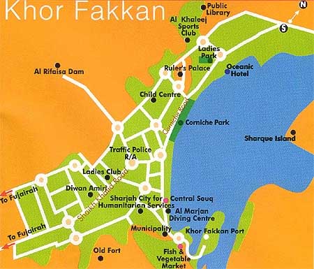 Khor Fakkan map