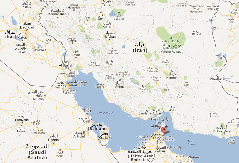 map of Khor Fakkan united arab emirates