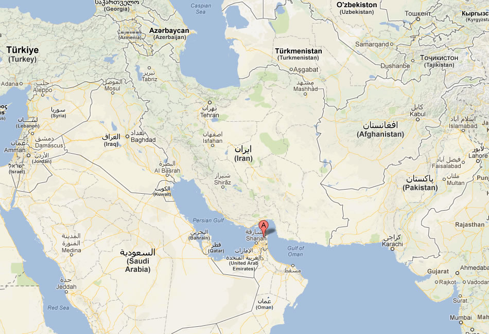 map of Ras Al Khaimah united arab emirates