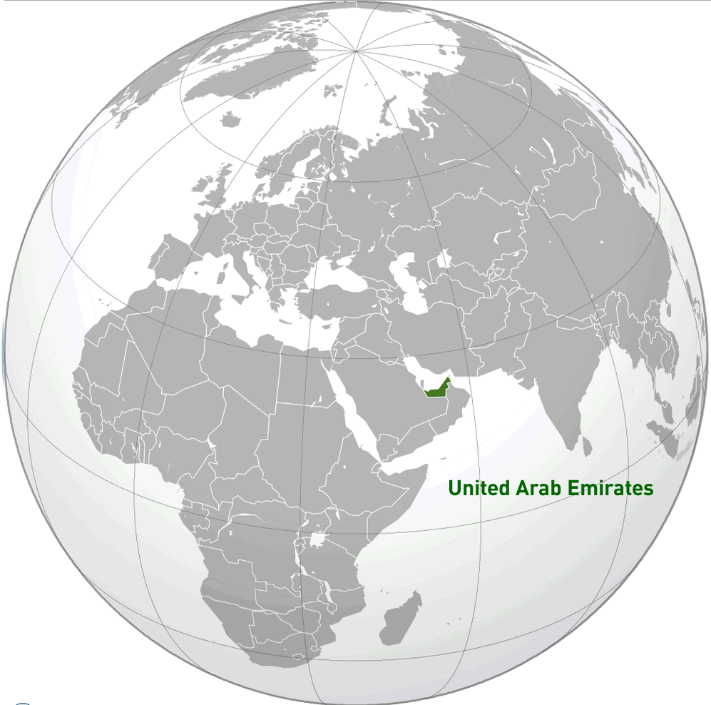 Where is the United Arab Emirates Located on the World Map