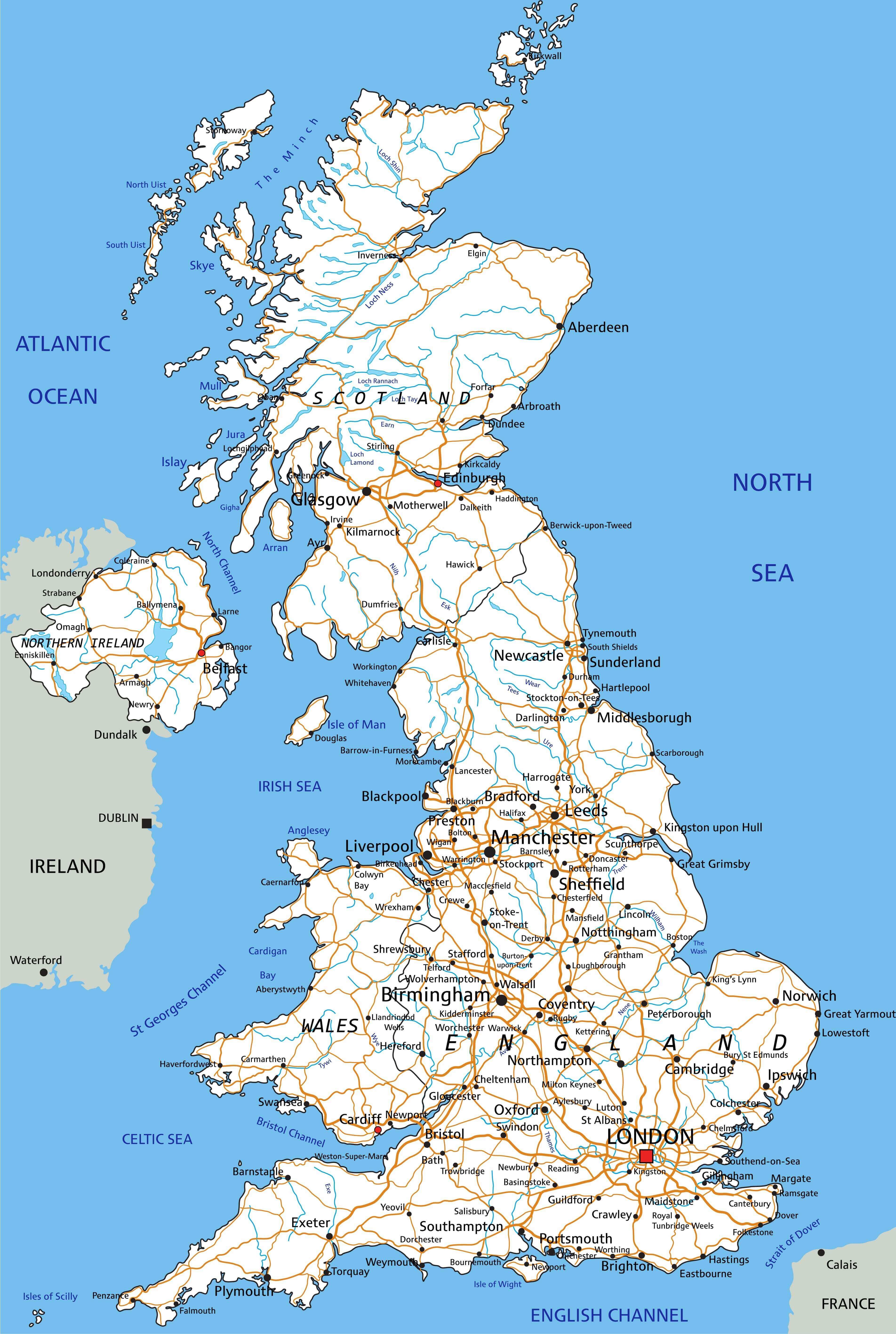 United Kingdom Road Map