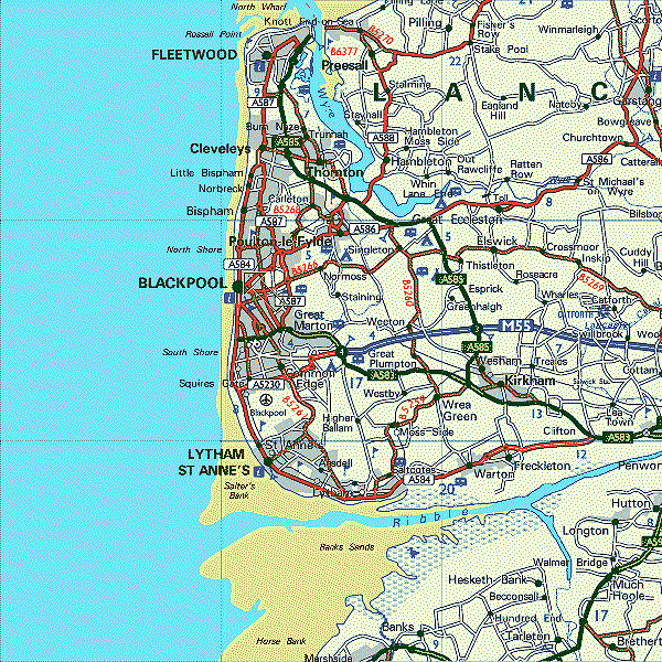 map of Blackpool