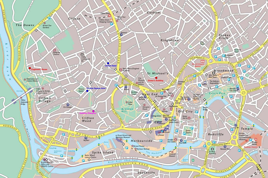 Bristol Tourist Map