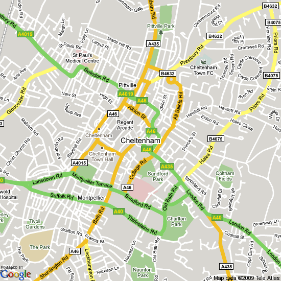 Cheltenham map