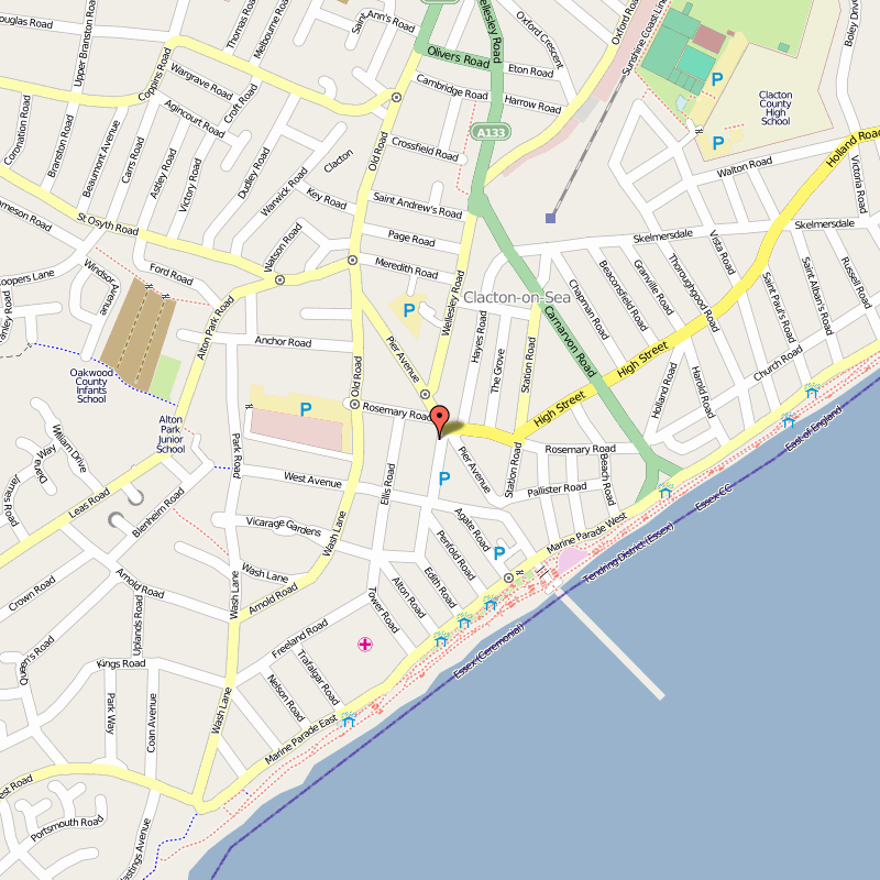 Clacton on Sea map