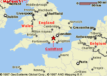 Guildford map uk