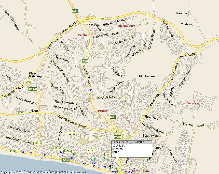 Hove map