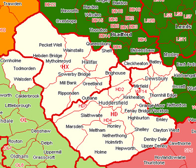 Huddersfield map