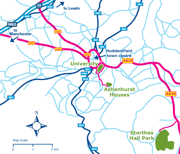 Huddersfield university map