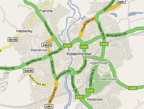 Kidderminster map