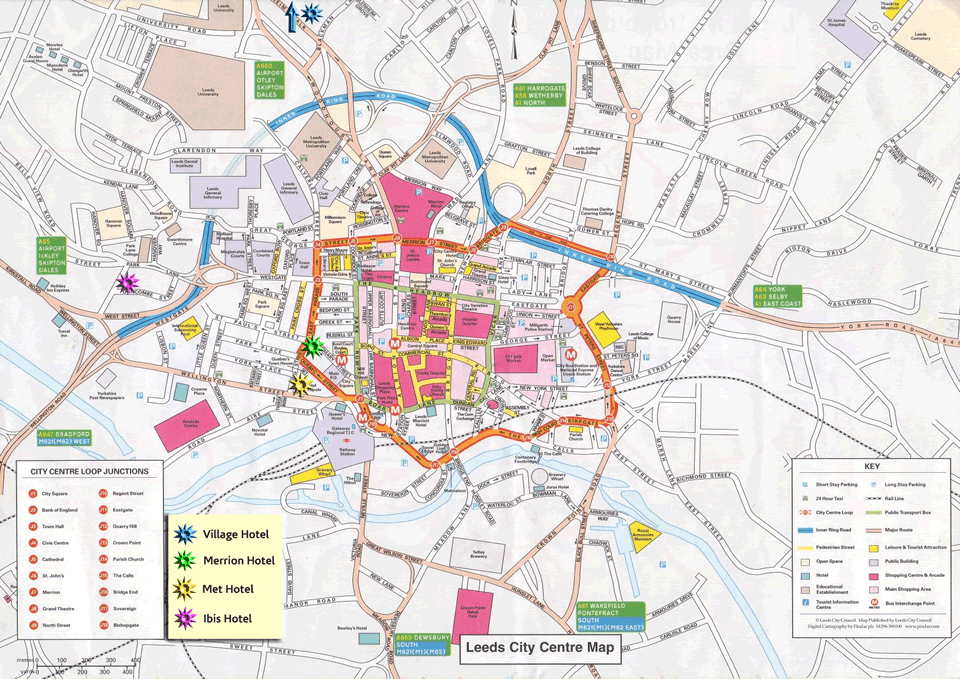 Leeds Tourist Map