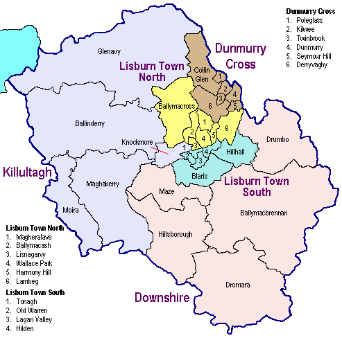 Lisburn County Map