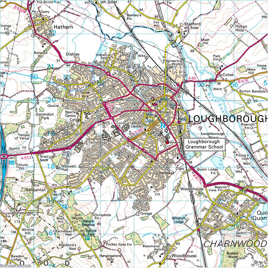 Loughborough map
