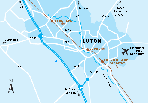 Luton map