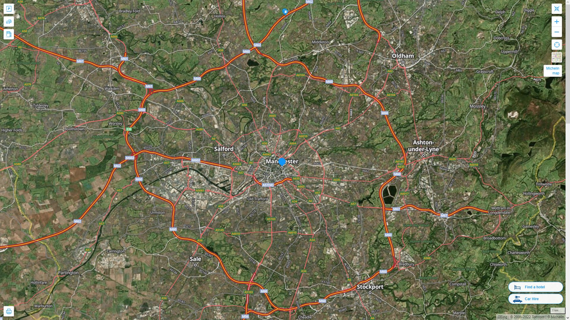 Manchester Map - United Kingdom
