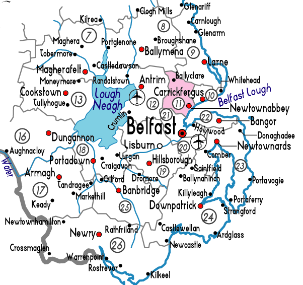 Newtownabbey map