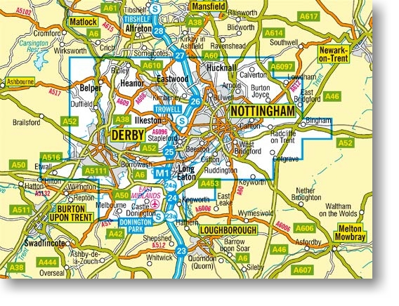 Nottingham Map United Kingdom