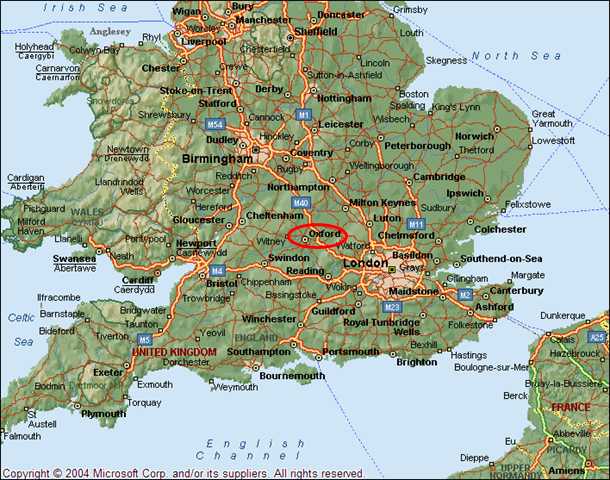 Oxford map uk