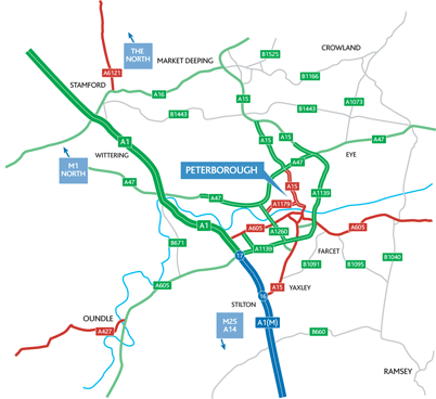Peterborough road map