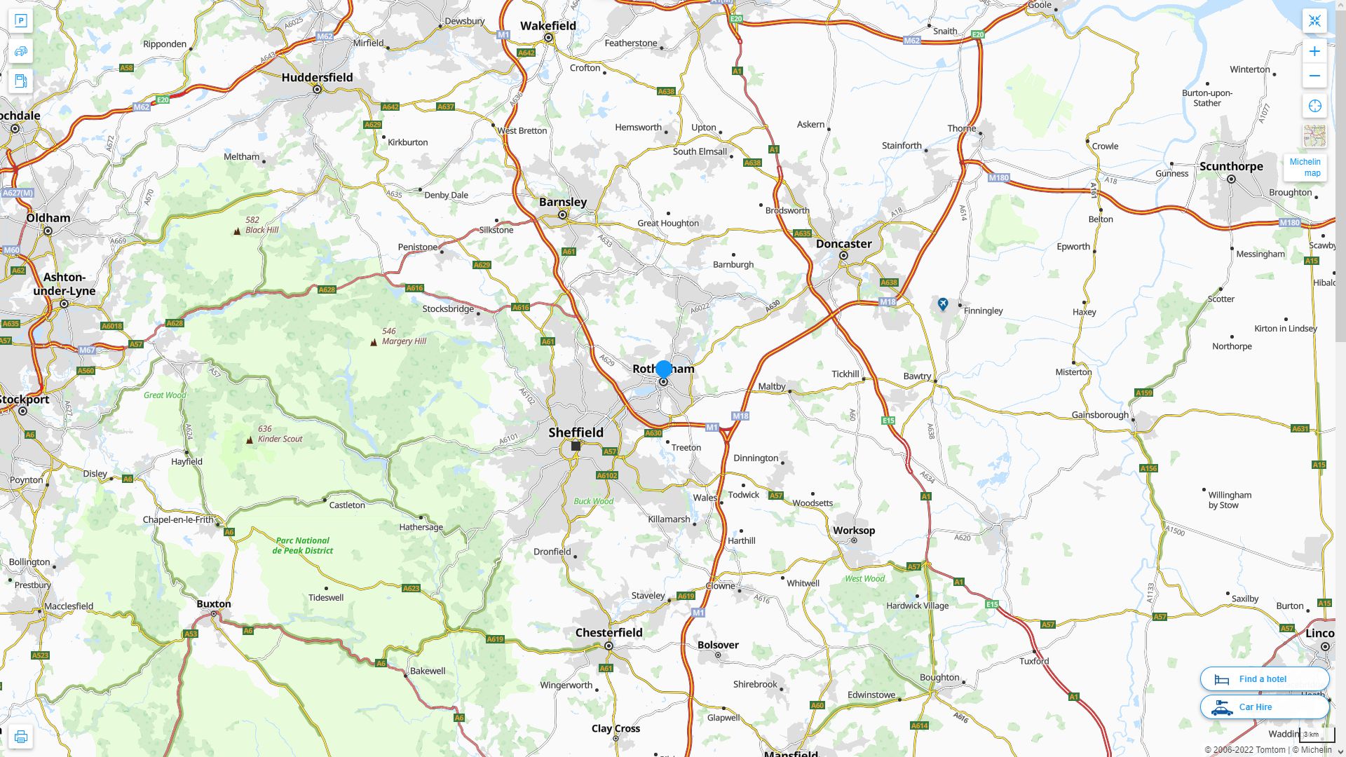 Rotherham Map - United Kingdom