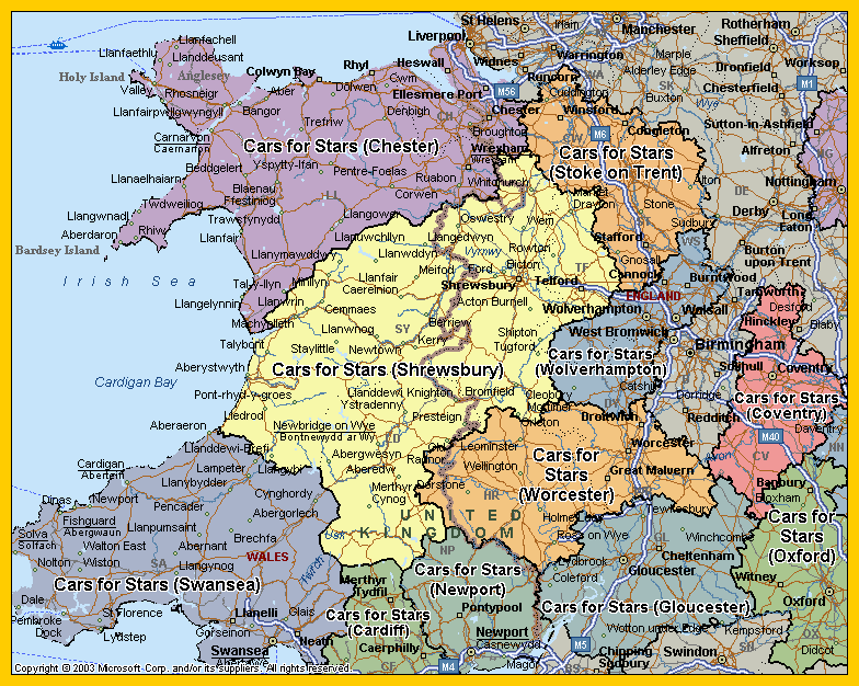 shrewsbury area map