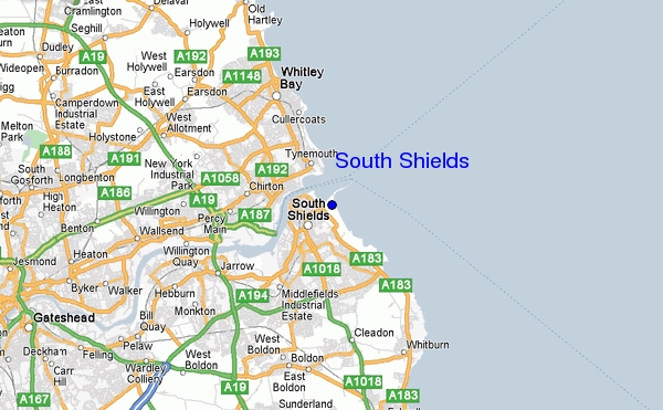 South Shields map