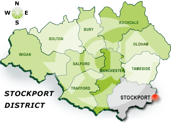Stockport district map