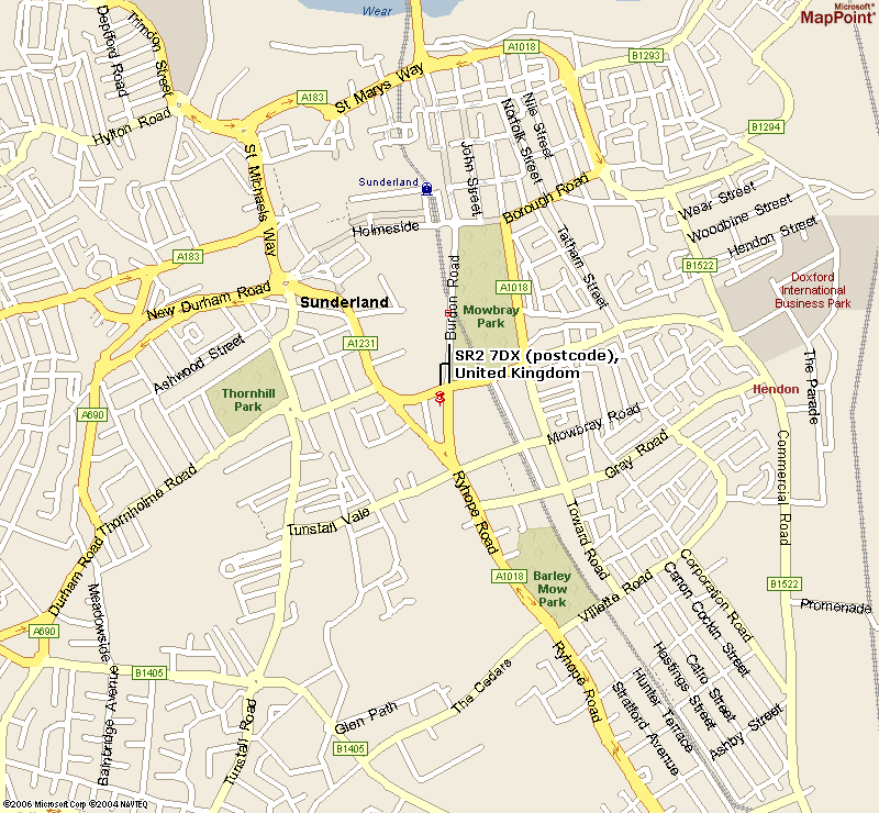 Sunderland road map