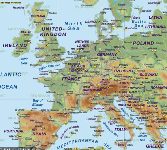 United Kingdom Europe Map