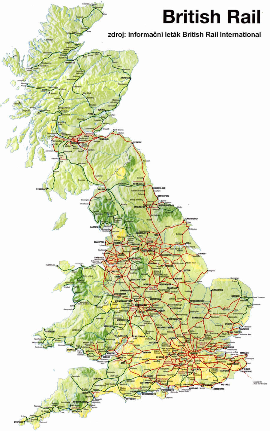 United Kingdom Rail Map