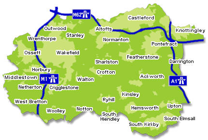 District Wakefield Map