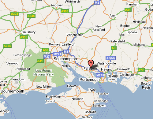 map of Waterlooville