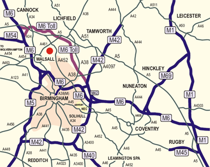road map of West Bromwich